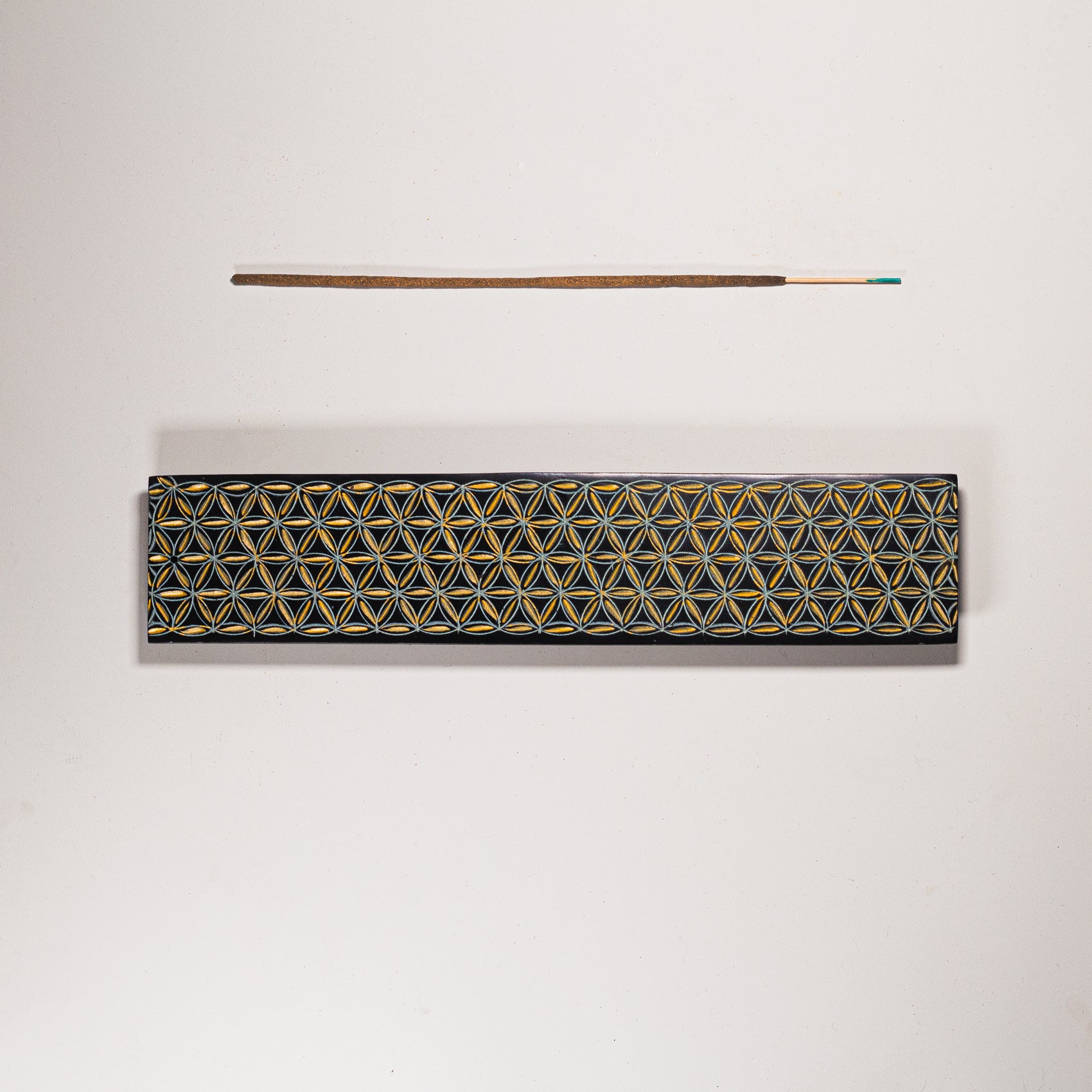 FLAT SOAP STONE INCENSE HOLDER - 6214