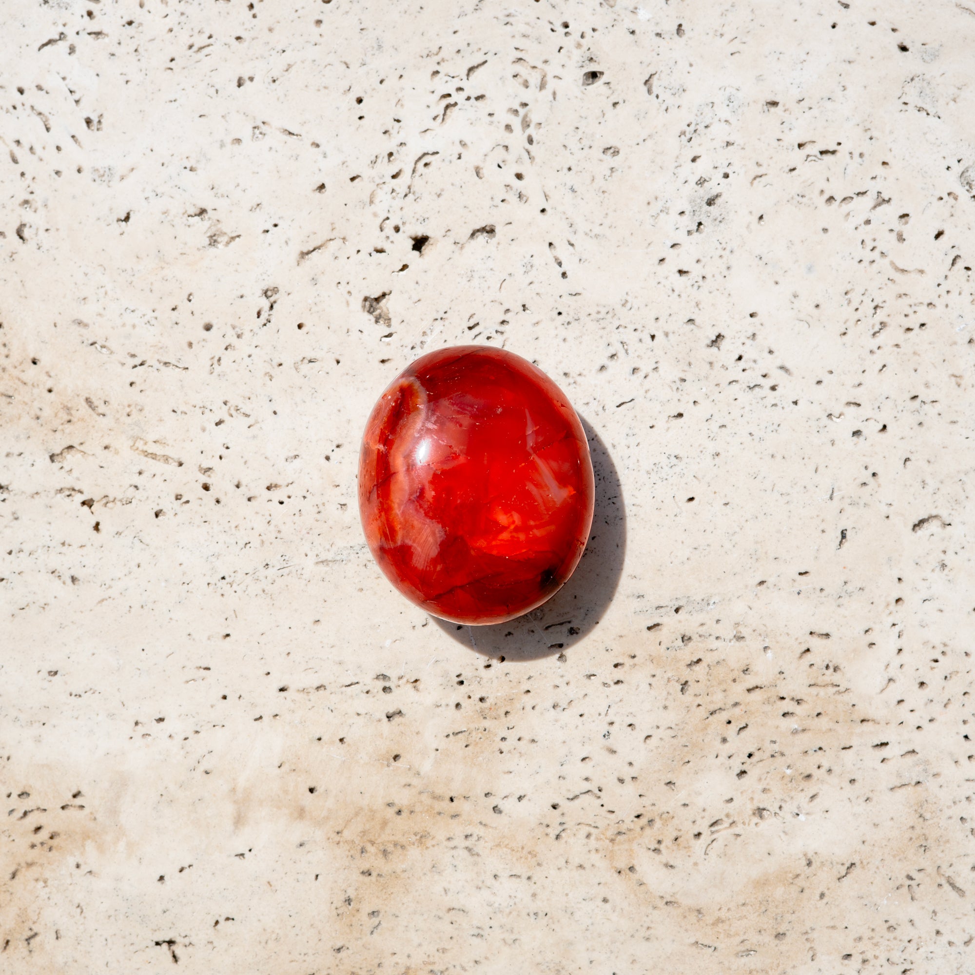 ORANGE CARNELIAN PALM STONE