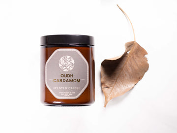 Oudh Cardamom Scented Candle 